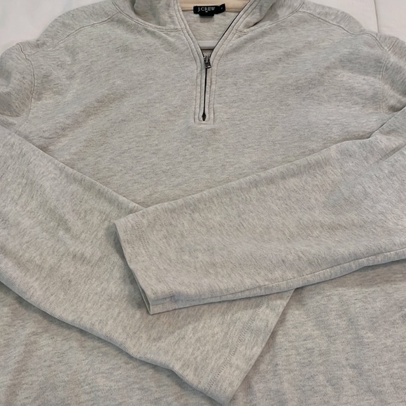 J CREW Men’s 3/4 Zip Sweater Heather Grey Size Large - Picture 6 of 6